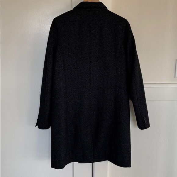 Banana Republic Charcoal Trench Coat Wool Blend Winter Classic Warm Size Reg M - Picture 2 of 14